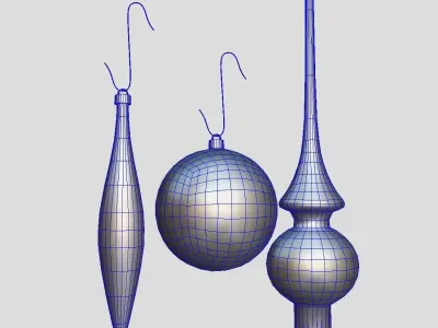 Christmas Bauble 3  Low-poly 3D model