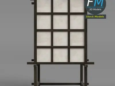 Shoji lamp 1 3D model
