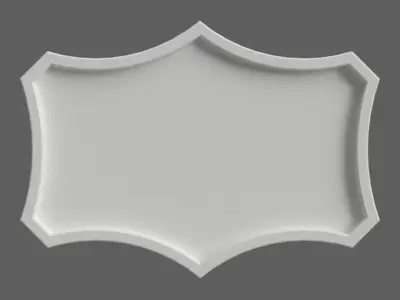 photo frame - sign - pano - mirror frame 002 3D print model