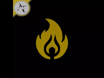 Simple Flame Symbol - 2D Art Free 3D print model 5