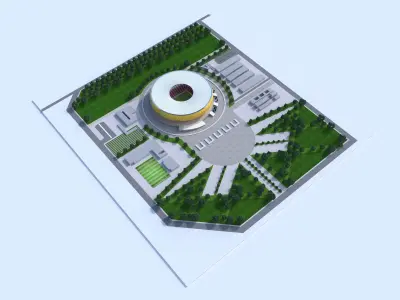 Lusail Stadium Qatar 2022 World cup 3D model