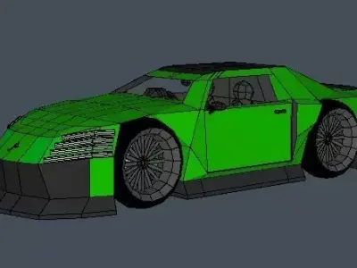 Green Supercar Free 3D model