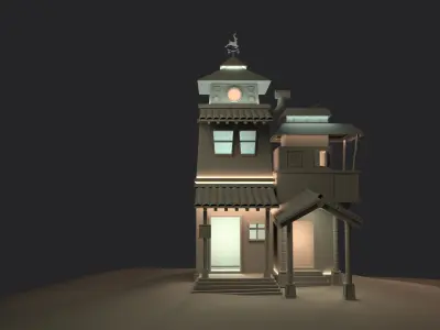 Cartoon House Free 3D model order