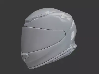Full Face Motorcycle Helmet 3D Printable  3D print model