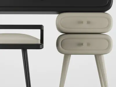 makeup table Low-poly 3D model