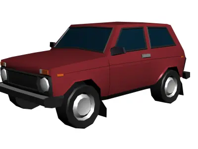 Lada Niva Hypercasual Low-poly 3D model