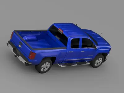 Chevrolet Silverado LTZ Double Cab GMTK2 Standart Box 2016 3D model
