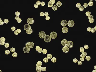 Golden balls lighting 3D model