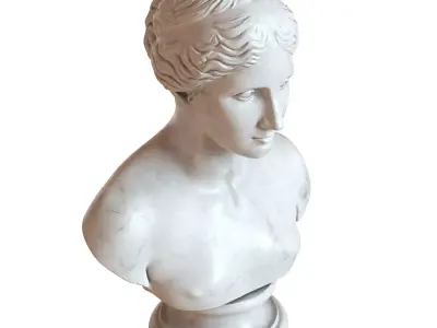 Antique female bust 3D model