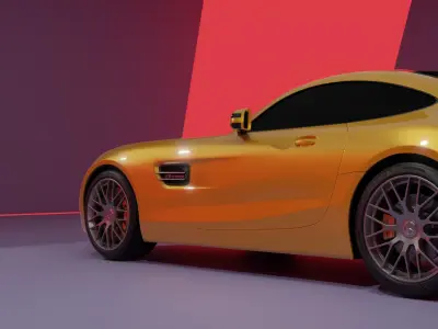 Automotive  Abstract Photo Studio tfor Blender Cycles  3D model Low-poly 3D model