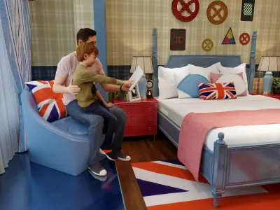 American style children room 3D model