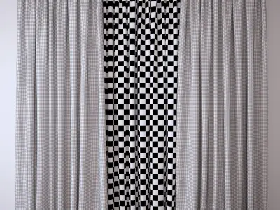 Set 64 Curtains 3D model