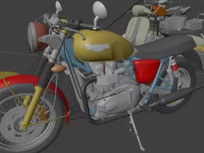 Motorbike Scooter 3D Models Pack High Quality Collection Low-poly 3D model