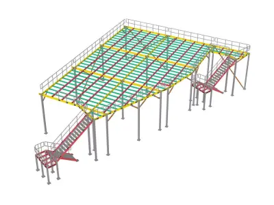 Metal mezzanine design 3D model