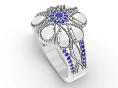 Jewelry Diamond Ring Model RG105 Free 3D print model
