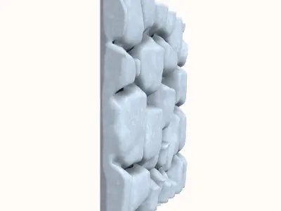 High Detail Boulder Wall Prop 3D model