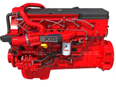 Cummins X15 Truck Engine 3D model