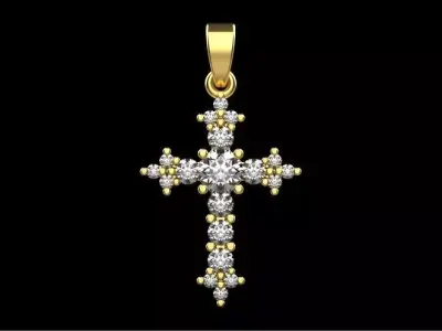 Cross Pendant 7155 3D print model