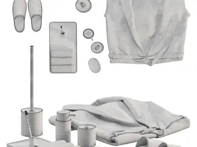 Concrete Accessories Set 3D model