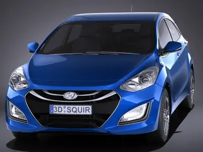 Hyundai i30 2014 VRAY 3D model