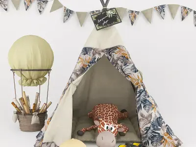 Wigwam for children 3D model