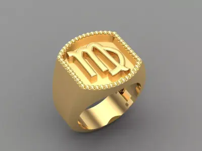 Virgo Ring Version 2 For Print STL 3D print model