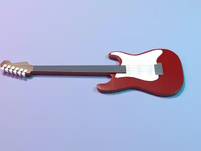 Electric guitar Model for decoration Free 3D model