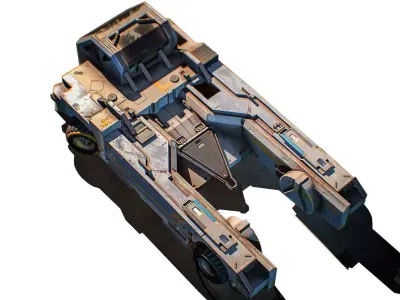 Airport Cargo Car Free low-poly 3D model