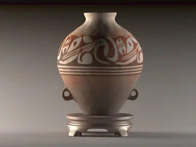 ancient pottery antique vase old statue houseware porcelain 3D model