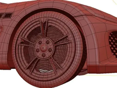  car maserati Low-poly 3D model