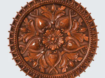 Architectural ornament in a circle 3D model