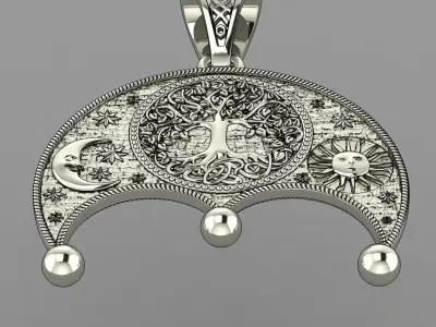 Pendant Three Of Life P 0014 3D print model