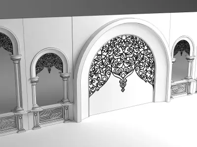 Wall with Motif 3D model