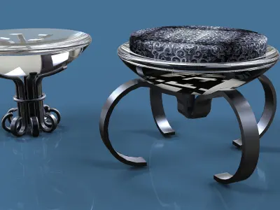 Contemporary stools Free 3D model