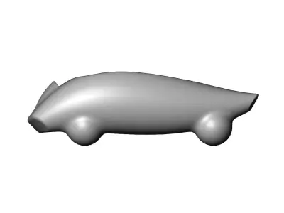 Miniature vehicle automotive speed sculpture N012 3D print model