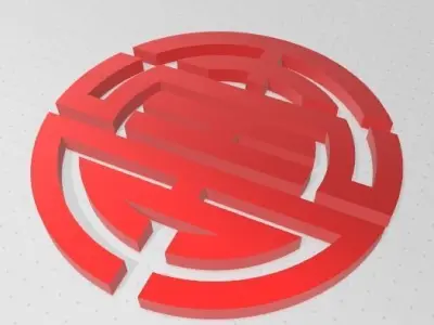 SIMBOLOS FU LU SHOU - SUERTE PROSPERIDAD Y LONGEVIDAD 3D print model