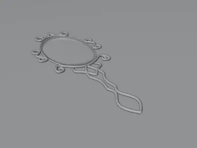 Low poly traditional mirror model  Low-poly 3D model