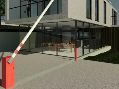 Automatic Gate Barrier 3D model