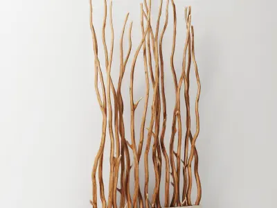 Branch folding screen decor n1 3D model