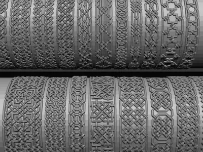 46 Celtic Trim Brushes and Alphas 3D model