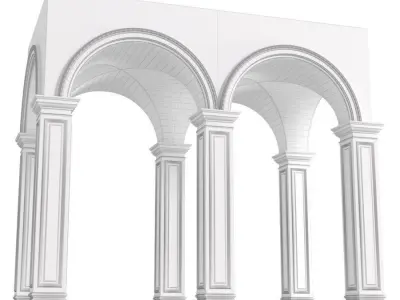 Arched Vaulted Gallery 3D model