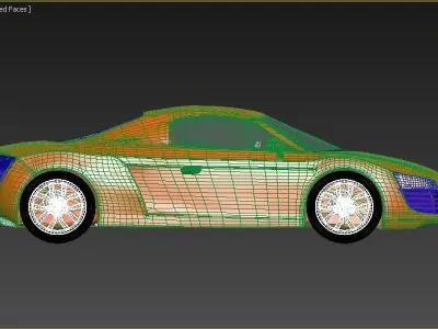 audi r8 car model Low-poly 3D model