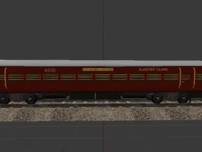 Indian Train Coach  3D model