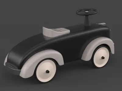 Retro Push Car 3D model