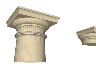 capital pair of columns 3D model