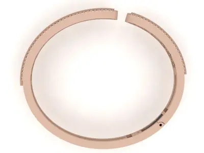 Bracelet - Bangle - 0044 - baguette 3D print model