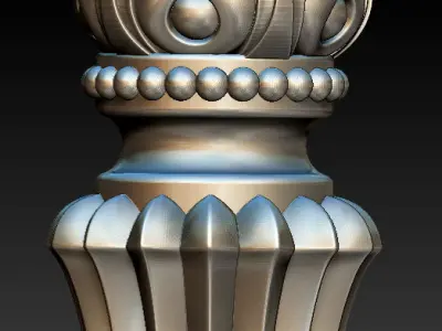 Columns ornate urn 3D model