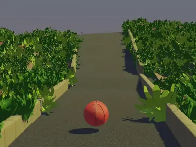 3D Basketball Animation- RIGGED Low-poly 3D model