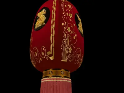 Chinese red lantern 3D model 61
