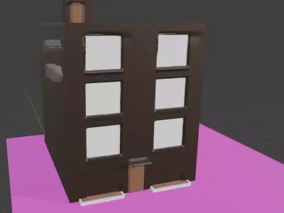 high-rise building Low-poly 3D model